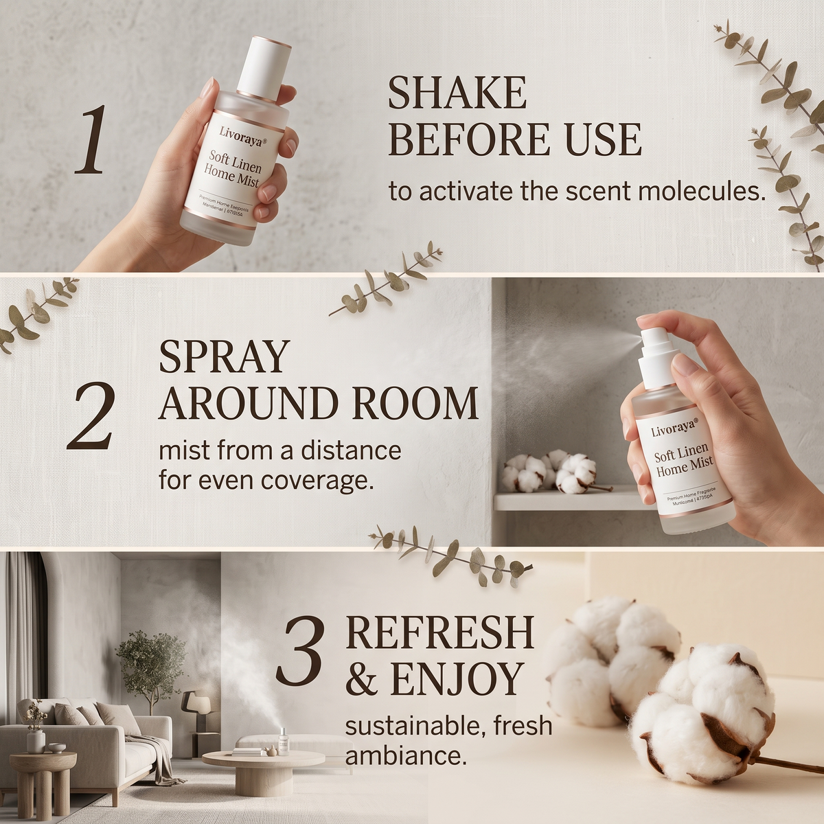 Livoraya® Soft Linen Home Mist