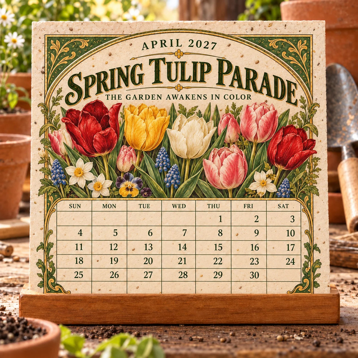 🔥 Last Day 50% OFF 🌱 2027 The Heirloom Garden Plantable Seed Calendar