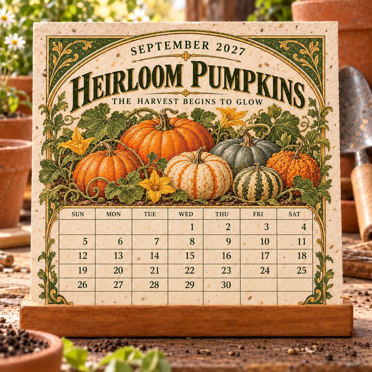 🔥 Last Day 50% OFF 🌱 2027 The Heirloom Garden Plantable Seed Calendar