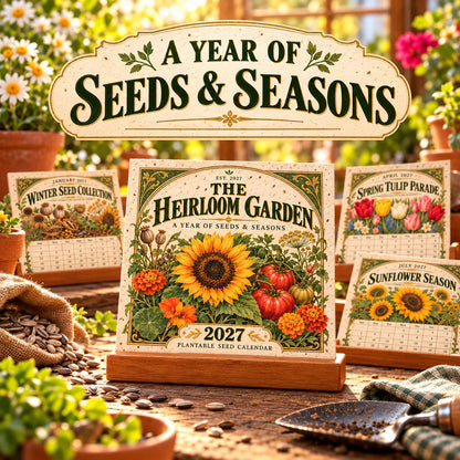 🔥 Last Day 50% OFF 🌱 2027 The Heirloom Garden Plantable Seed Calendar