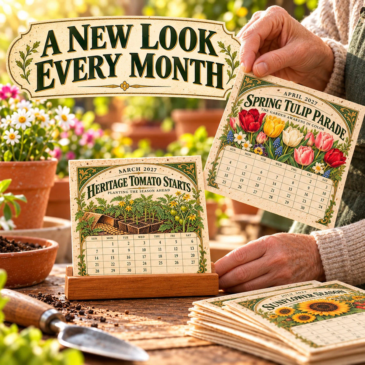 🔥 Last Day 50% OFF 🌱 2027 The Heirloom Garden Plantable Seed Calendar