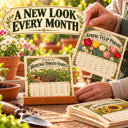 🔥 Last Day 50% OFF 🌱 2027 The Heirloom Garden Plantable Seed Calendar