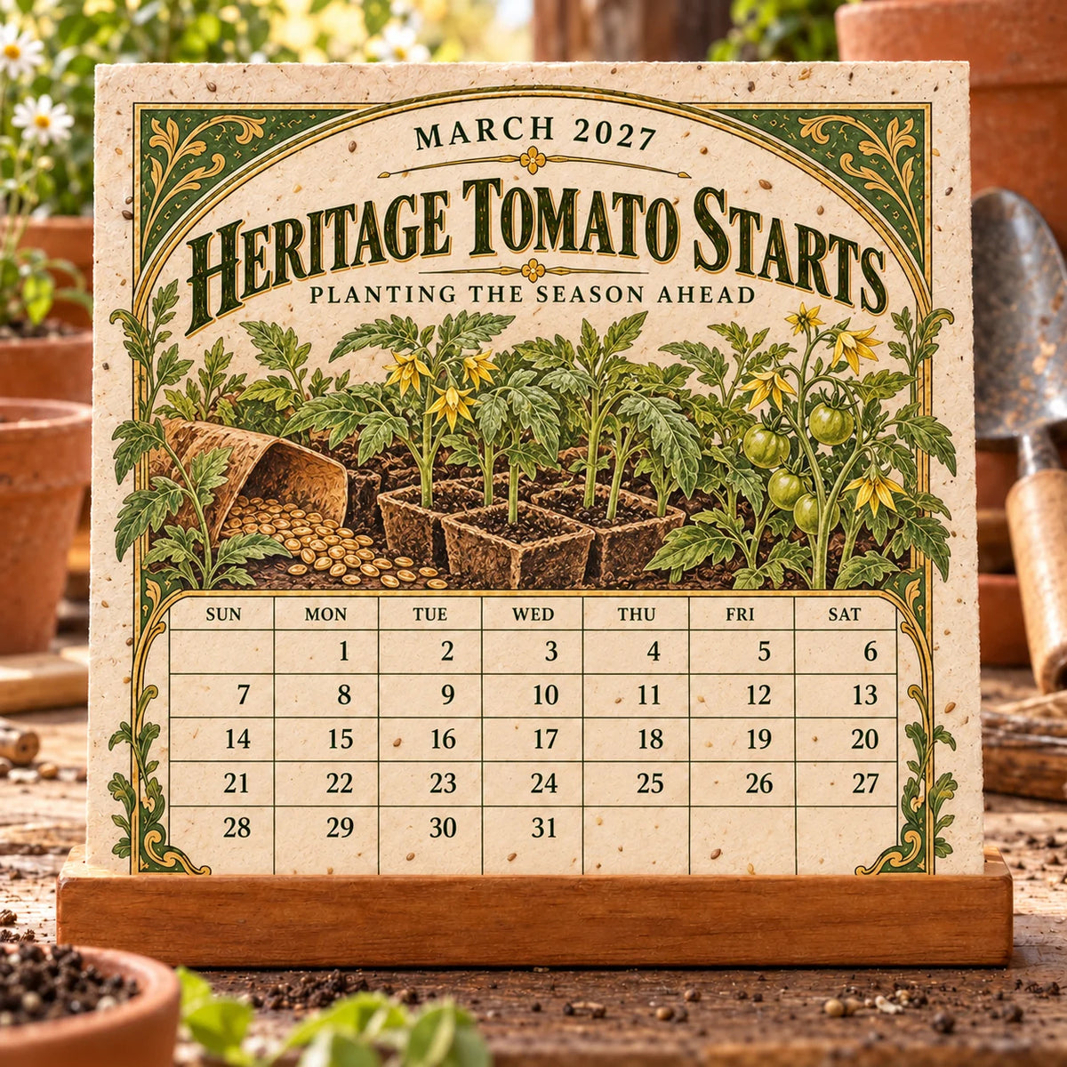 🔥 Last Day 50% OFF 🌱 2027 The Heirloom Garden Plantable Seed Calendar