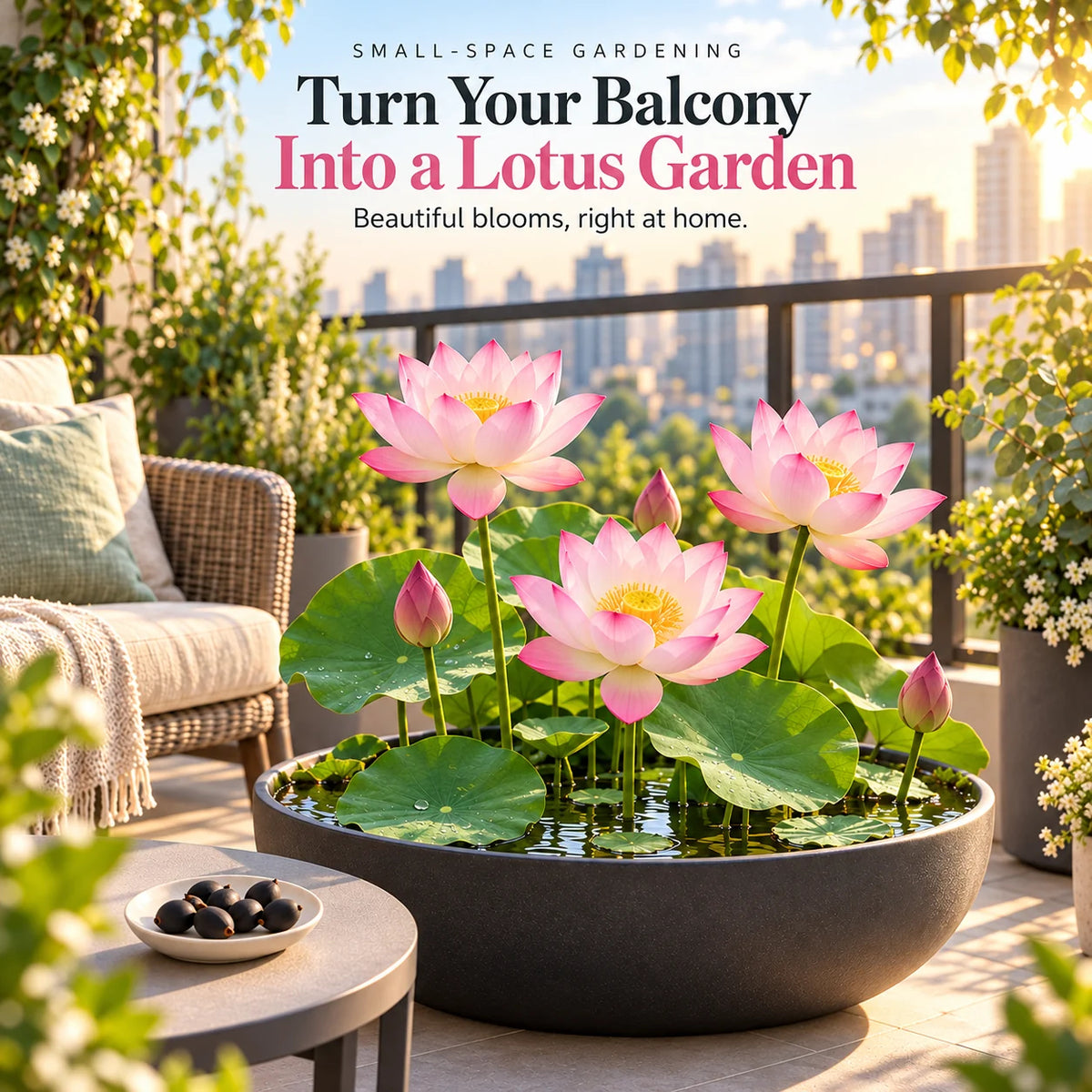 🔥 Last Day 50% OFF 💐The Sacred Bonsai Bowl Lotus Flower