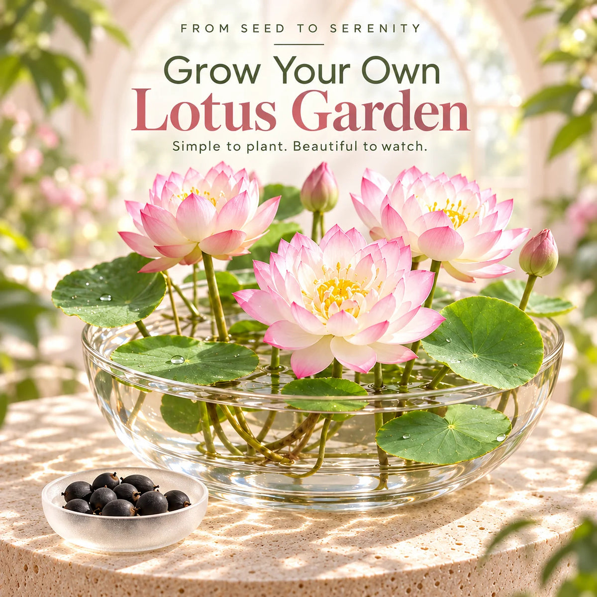 🔥 Last Day 50% OFF 💐The Sacred Bonsai Bowl Lotus Flower