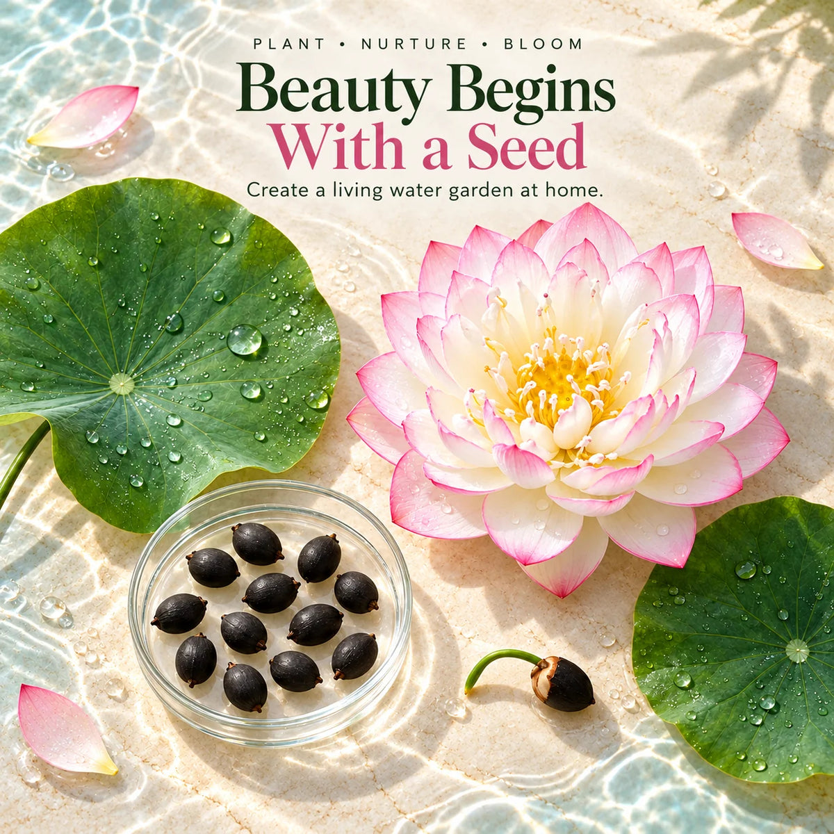 🔥 Last Day 50% OFF 💐The Sacred Bonsai Bowl Lotus Flower