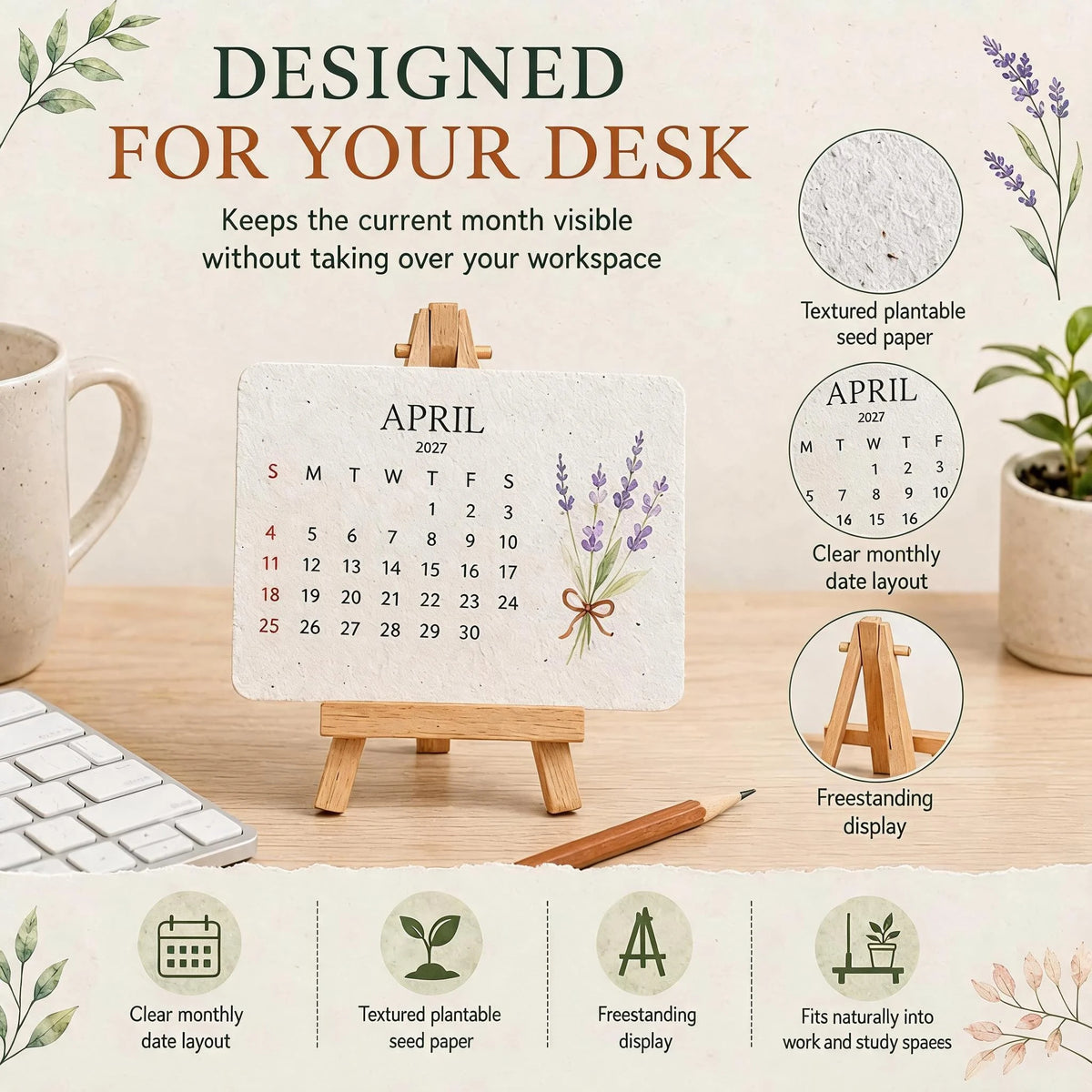 ✨Early Holiday Sale 50% OFF🌱Eco-Friendly Plantable “Timeless” Seed Calendar 2027 🌱